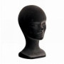 Tete de Mannequin Femme en polystyrène injecté couleur Noire