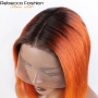 Perruques Bob Brésilienne foncé ombré avec lace dentelle transparente