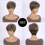 Perruque Synthétique Courte avec Frange pour femme