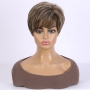 Perruque Synthétique Courte avec Frange pour femme