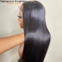Perruque Bob Brésilienne Lace Front Wig sans colle cheveux lisses